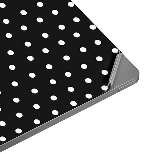 Black and White Polka Dots Universal Laptop 15in (12.2 x 8.8in) Skin